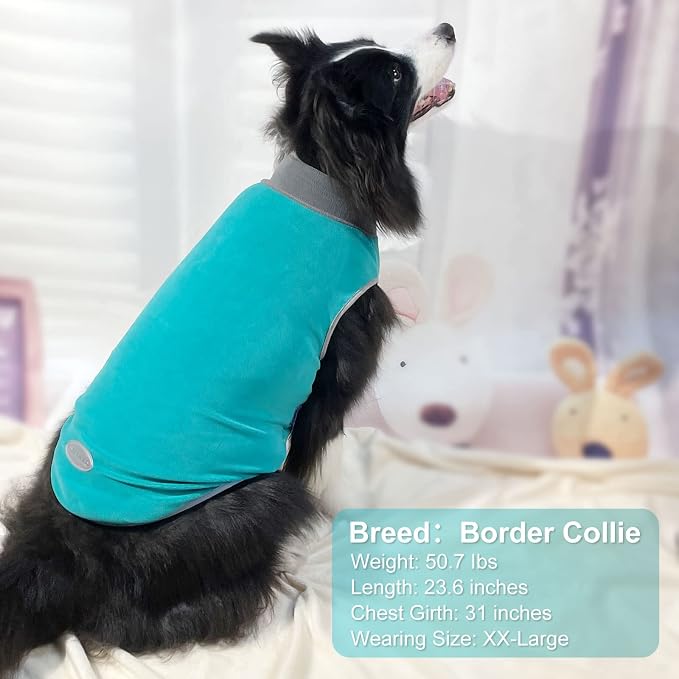 cyeollo 2 Pack Fleece Dog Sweater Vest Stretchy Dog Sweatshirt - Image 3