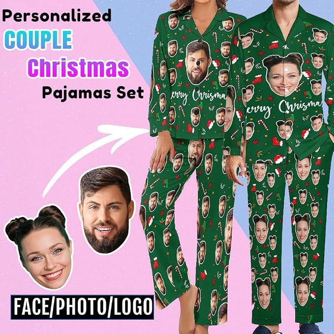 Custom Face Pajamas for Women Men, Personalized Dog Cat Pet Pajamas Set - Image 2