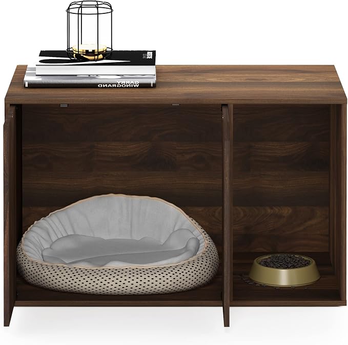 Furinno Peli Litter Box Enclosure, Columbia Walnut - Image 3