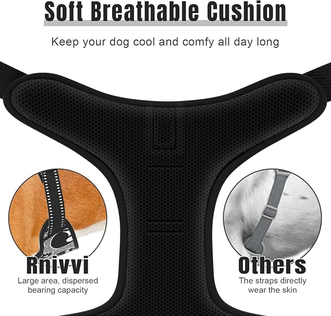 Rnivvi No Pull Dog Harness, Cute Reflective Medium Sized Puppy Kitten Harness - Image 4
