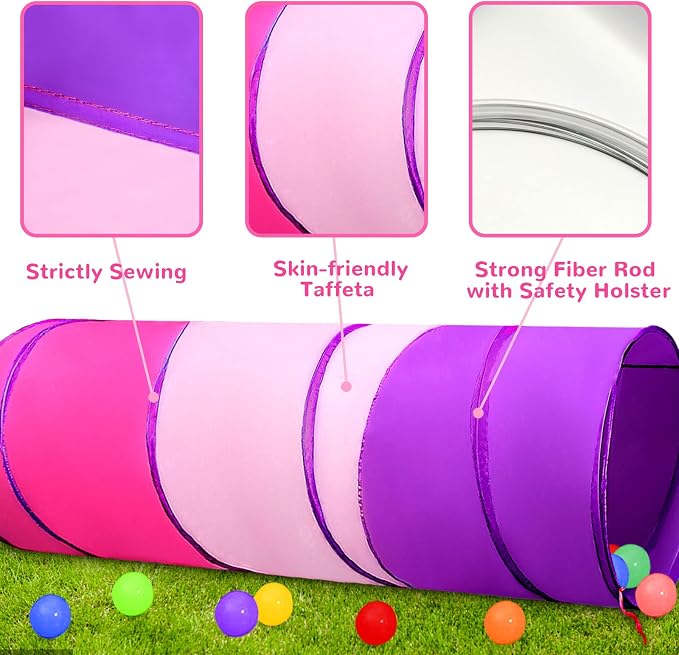 Kids Play Tunnel for Toddlers 1-3, Baby Crawling Toys for 1 2 3 4 Year Old Girl - Image 5