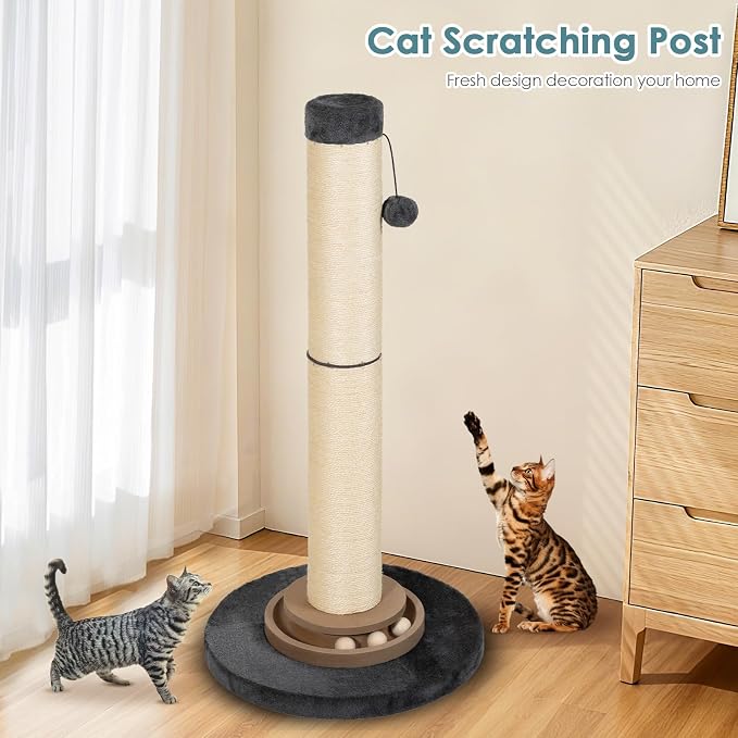Heavy Duty Cat Scratching Post, 35 Inch Tall Cat Scratcher Cat Tree Tower - Image 6