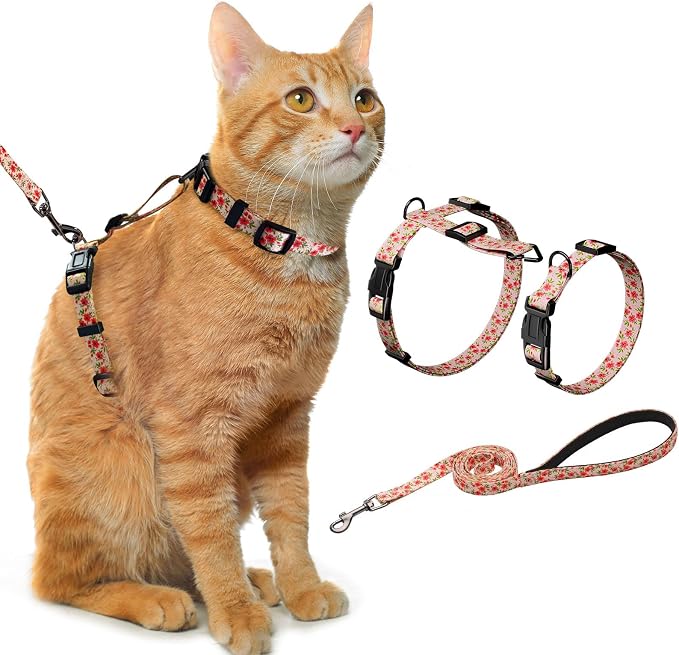 Hikiko Cat Harness and Leash Set Escape Proof Adjustable Walking Travel Cute by Hikiko