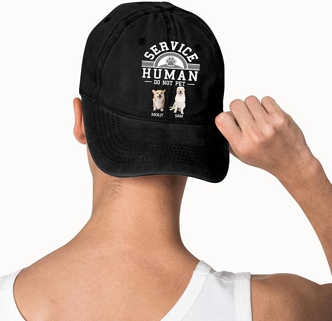 Personalized Vintage Washed Denim Dad Hat, Custom Baseball Cap - Image 5