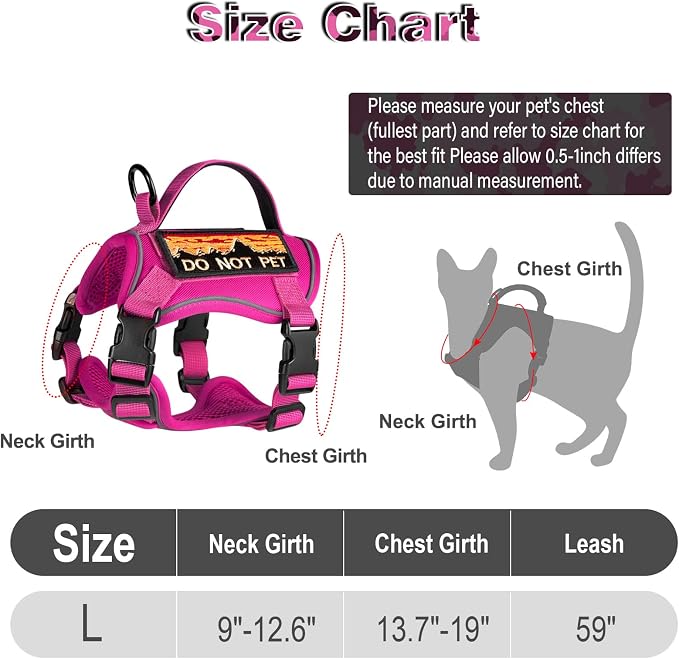 Tactical Cat Harness for Walking, Adjustable Escape Proof Pet Vest for Large Cat - Image 6