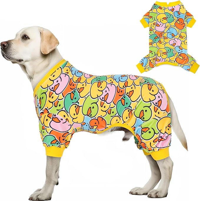 KYEESE Dog Pajamas Dog Pajamas Medium Size Dogs Colorful Duck Dogs Clothes by KYEESE