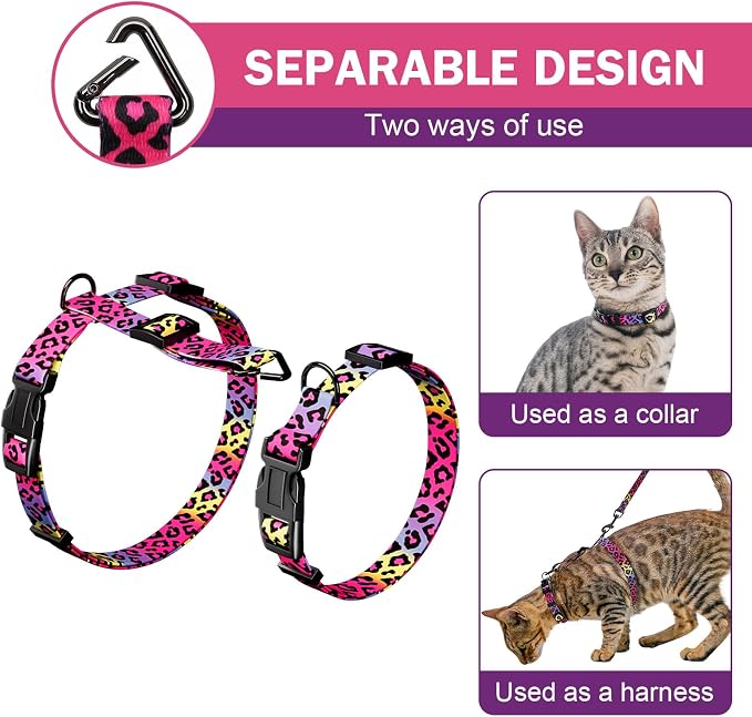 Hikiko Cat Harness and Leash Set Escape Proof Adjustable Walking Travel Soft - Image 3
