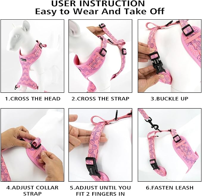 Dog Cat Harness and Leash Set, Puppia Soft Mesh Padded and Adjustable Puppy - Image 8