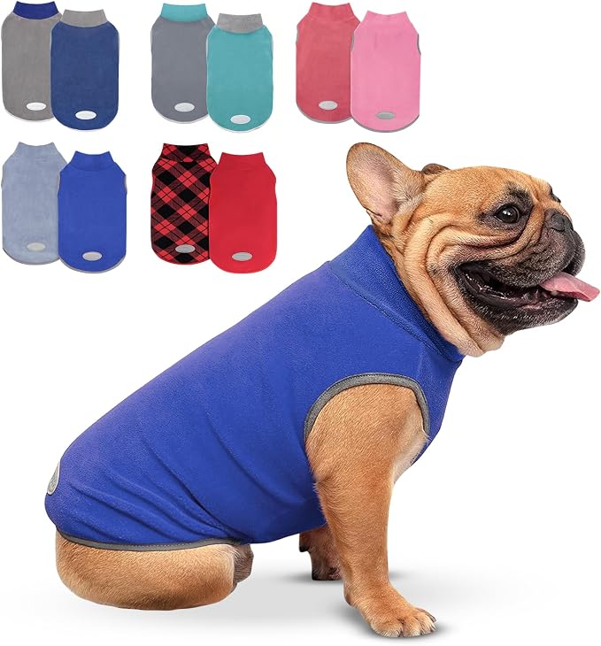 cyeollo 2 Pack Fleece Dog Sweater Pullover Dog Sweatshirt Reflective by CYEOLLO