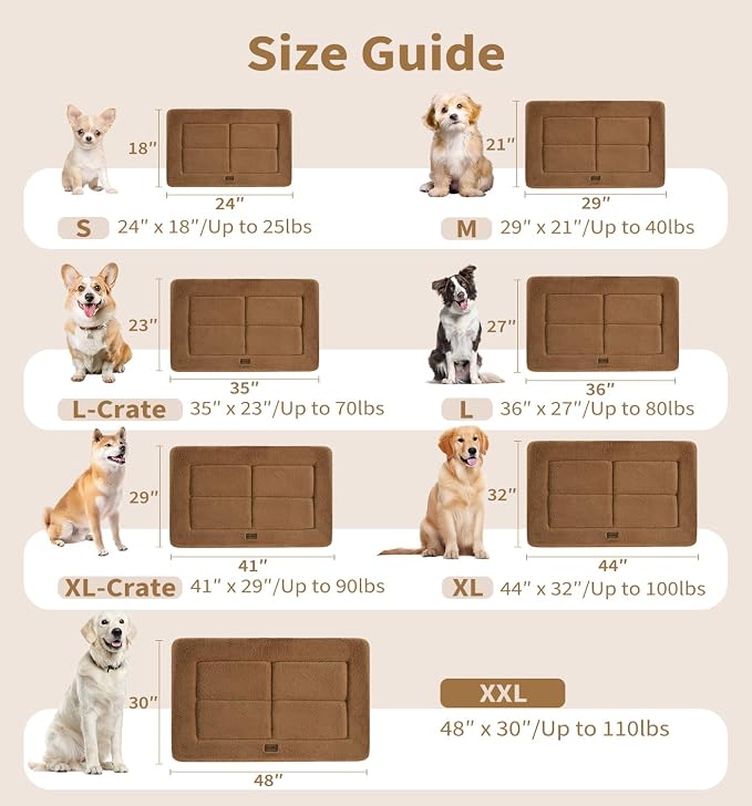 MADE 4 PETS Dog Crate Pad Bed for Large Dogs, Washable & Reversible, Anti-Slip - Image 5