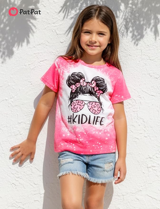 PATPAT Girls Crewneck Short Sleeve Graphic Tees Animal Print Shirts Cute Summer - Image 2