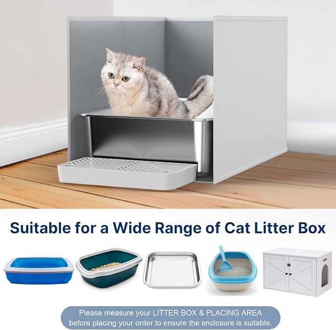 24"L × 17"W × 16"H Foldable Cat Litter Box Enclosure, All-in-One Litter Box - Image 6