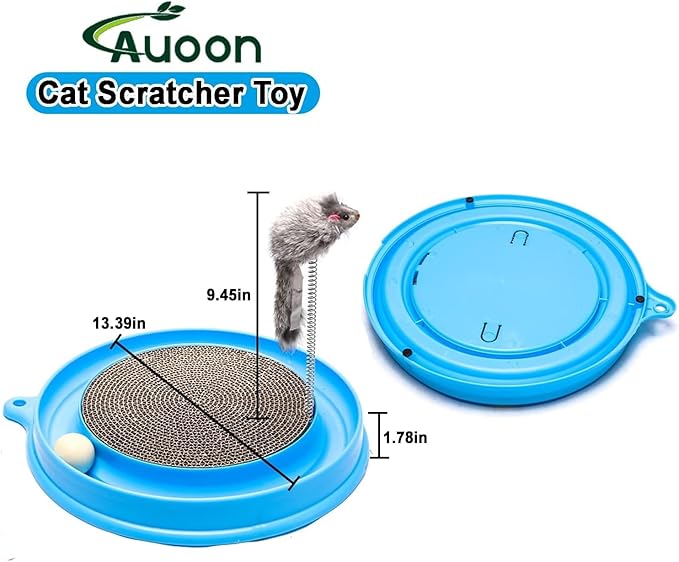 AUOON Cat Scratcher Toy with Ball Track - 3 in 1 Interactive Cat Toy - Image 4