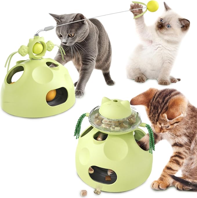 Interactive Cat Toy for Indoor Cats, 4-in-1 Modular Design by Crazydeer