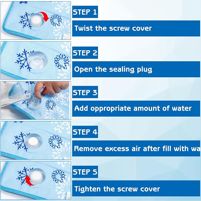 Dog Cooling Mat Water Injection Pet Cool Pads Dogs & Cats Pet Cooling Blanket - Image 4