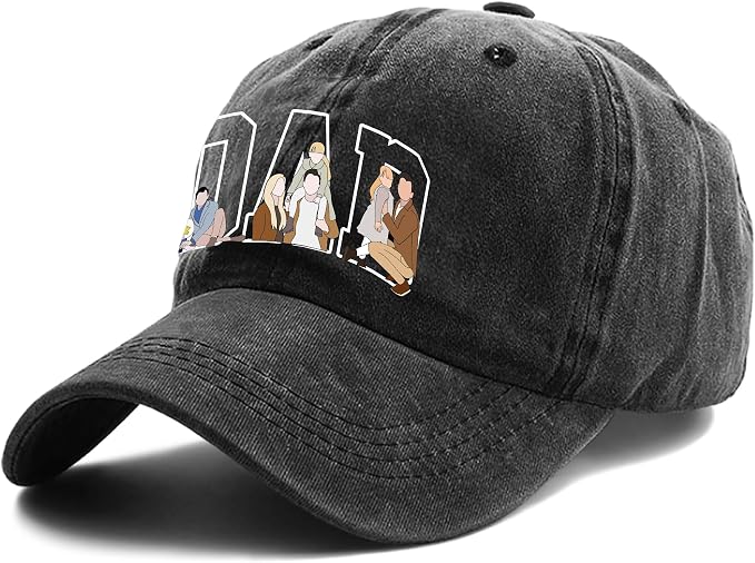 Personalized Vintage Washed Denim Dad Hat, Custom Baseball Cap - Image 3