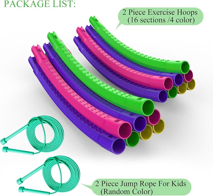 2 Pack Toy Color Hoop and Jump Rope - Image 8