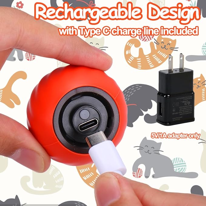 Interactive Cat Ball Toy, Self Rolling Ball - Image 5