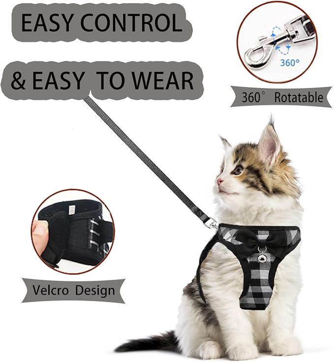Cat Leashes and Harnesses for Walking, Breathable Soft Kittens Vest for Cats - Image 4
