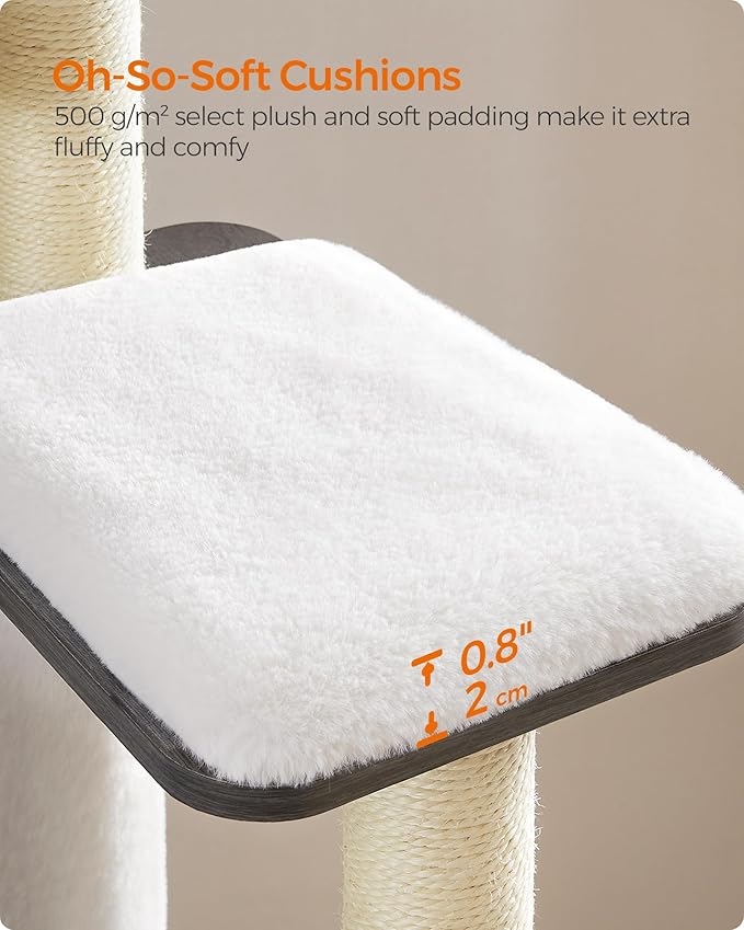 Feandrea Cat Tree, 65-Inch Modern Cat Tower - Image 6