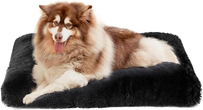 EHEYCIGA Fluffy XXL Dog Crate Pad, Plush Faux Fur Dog Bed by EHEYCIGA