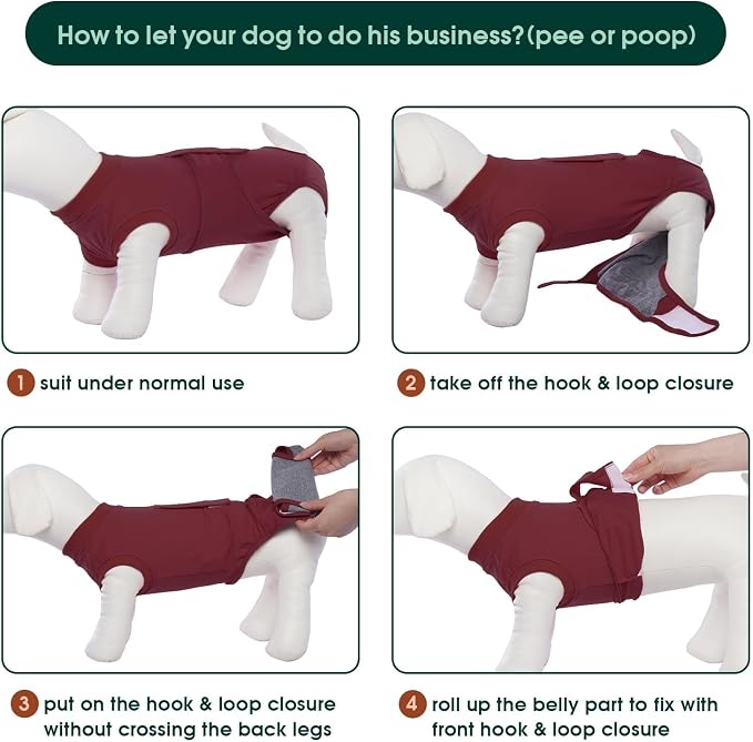 Kuoser Dog Surgery Recovery Suit, Recovery Suit - Image 4