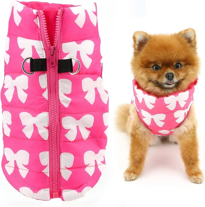 SMALLLEE_LUCKY_STORE Pet Water Resistant Winter Jacket Vest by SMALLLE_LUCKY_STORE