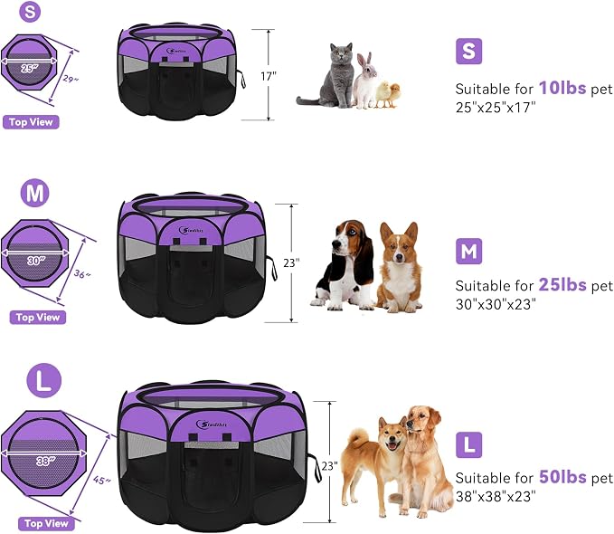 Large Dog Playpen, Puppy Pet Playpen Indoor, Dogs Tent Crates Cage - Image 8