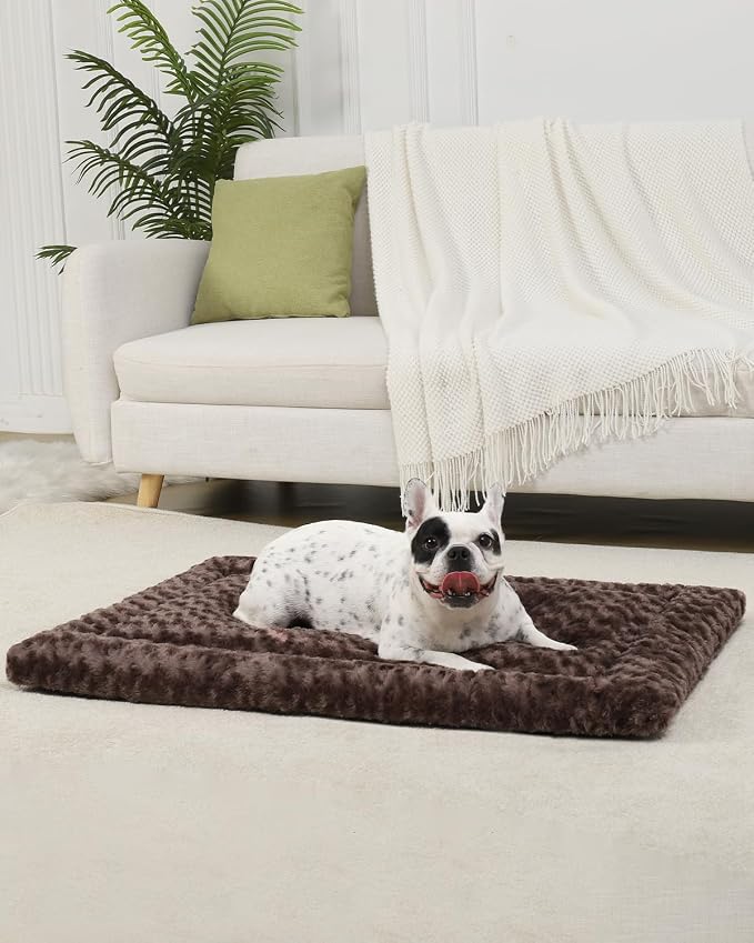 Washable Dog Bed Mat Dog Crate Pad Soft Fluffy Pet Kennel Beds Dog Sleeping - Image 7