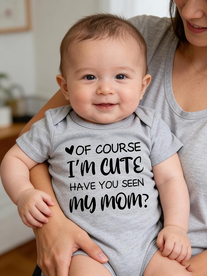 UNIFACO Unisex Baby Funny Saying Outfit Short and Long Sleeve Bodysuits Romper - Image 3