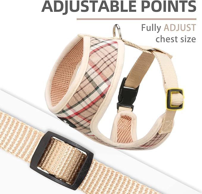 PUPTECK Soft Mesh Dog Harness and Leash Set Pet Puppy Cat Comfort Padded Vest - Image 3