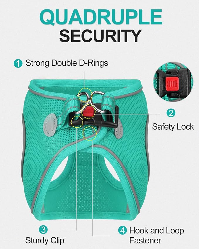 Joytale Small Dog Harness, Breathable Mesh Step-in Vest, Reflective Soft Padded - Image 3