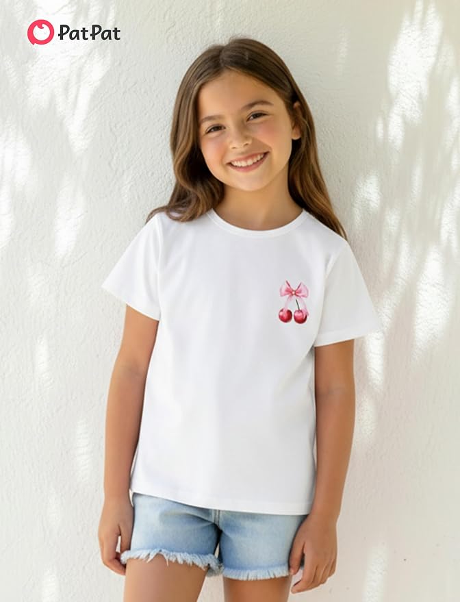 PATPAT Girls Crewneck Short Sleeve Graphic Tees Animal Print Shirts Cute Summer - Image 5