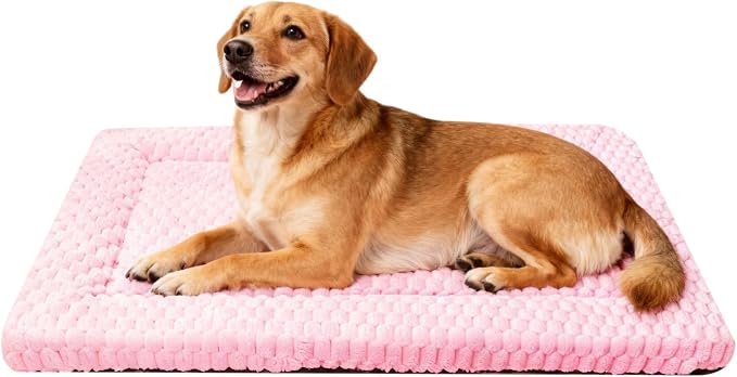 Dog Bed Mat, Reversible & Ultra Soft Kennel Pad-Machine Washable Pet Bed by SUNSHE
