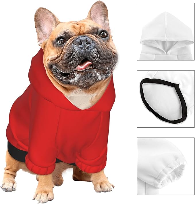 Personalized Dog Hoodie Custom Hooded Pet Warm Pullover Sweatshirt - Image 3