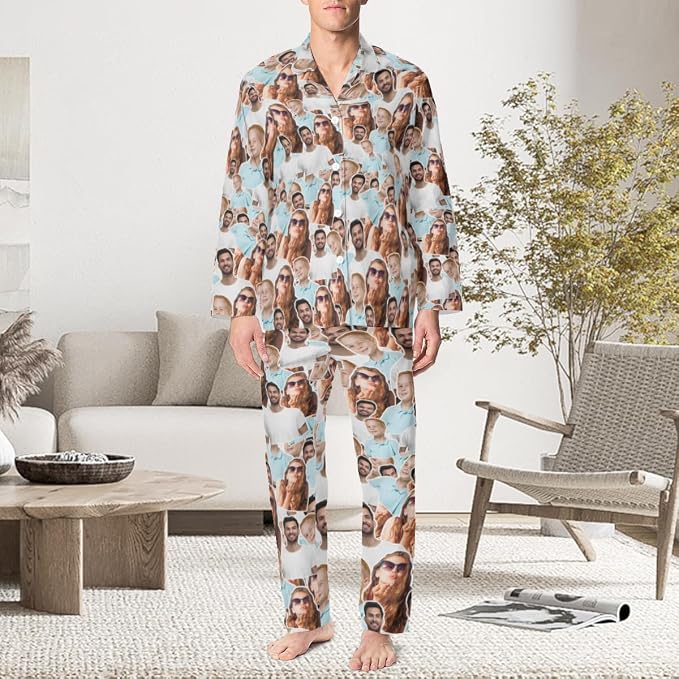 Custom Face Pajamas for Women Men, Personalized Dog Cat Pet Pajamas Set - Image 4