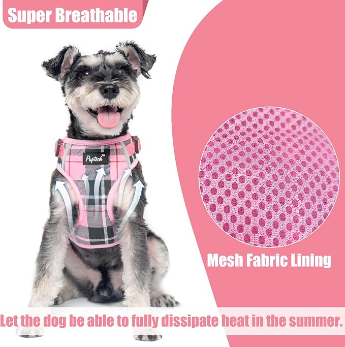 PUPTECK Small Dog Harness and Leash Set, No Pull Adjustable Puppy Cat Harness - Image 3