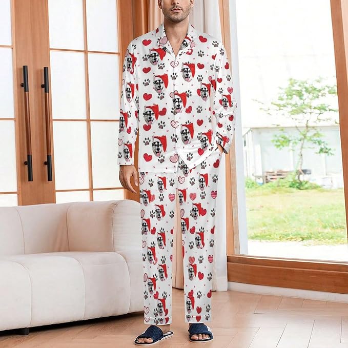 Custom Face Pajamas for Women Men, Personalized Dog Cat Pet Pajamas Set - Image 4