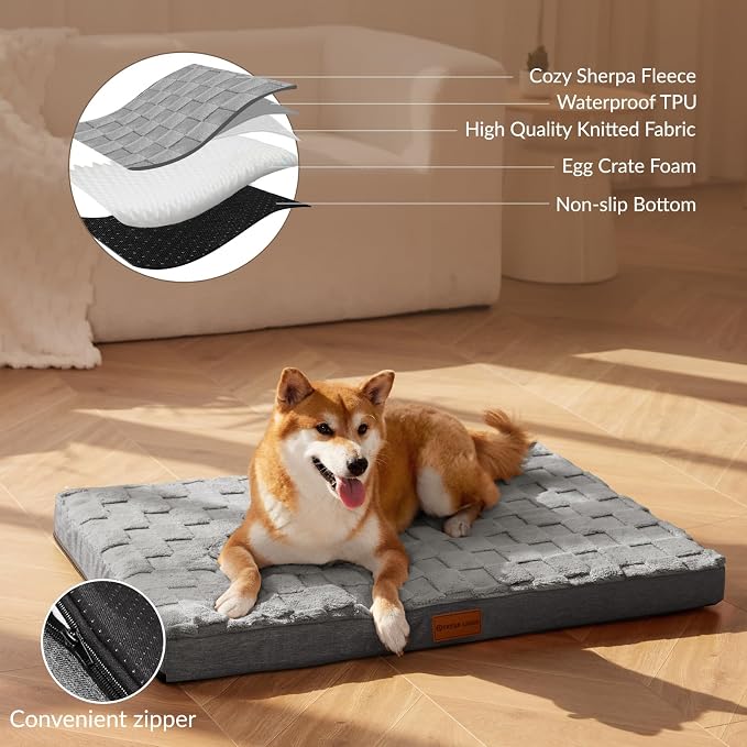 Patas Lague Orthopedic XL Dog Bed Large Sized Dog 42''X28'', Waterproof Soft - Image 3