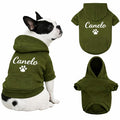 Personalized Dog Hoodie, Custom Embroidered/Printed Name Pet Hoodie, Warm by Unknown