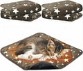 Namalu 4 Pack Self Warming Cat Bed Self Heating Cat Mat Star Pattern Soft Dog by Namalu
