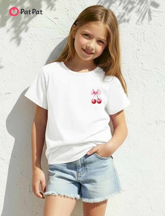 PATPAT Girls Crewneck Short Sleeve Graphic Tees Animal Print Shirts Cute Summer - Image 2