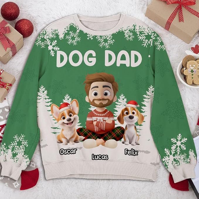 Wrappiness A Girl And Her Dog Christmas Sweatshirt - Image 5