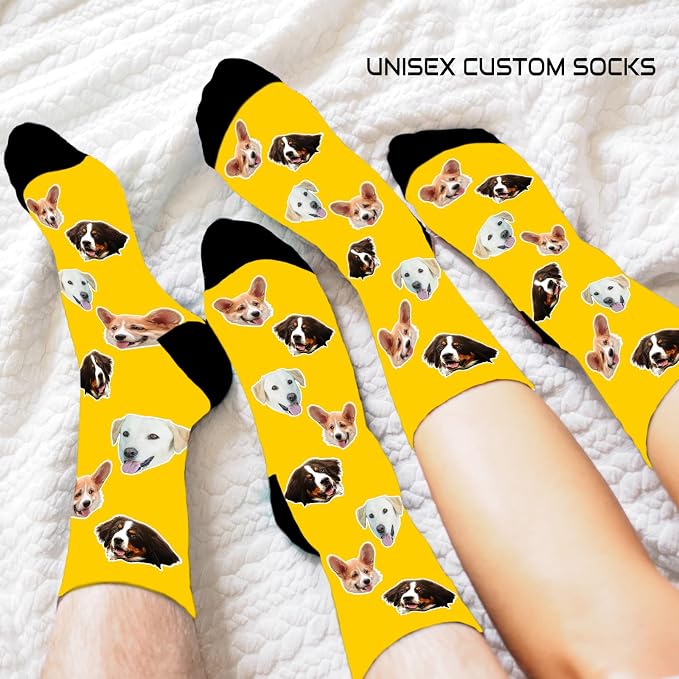 Artsadd Custom Face Socks for Women Men Cat Dog Lovers, Customized Unisex Funny - Image 6