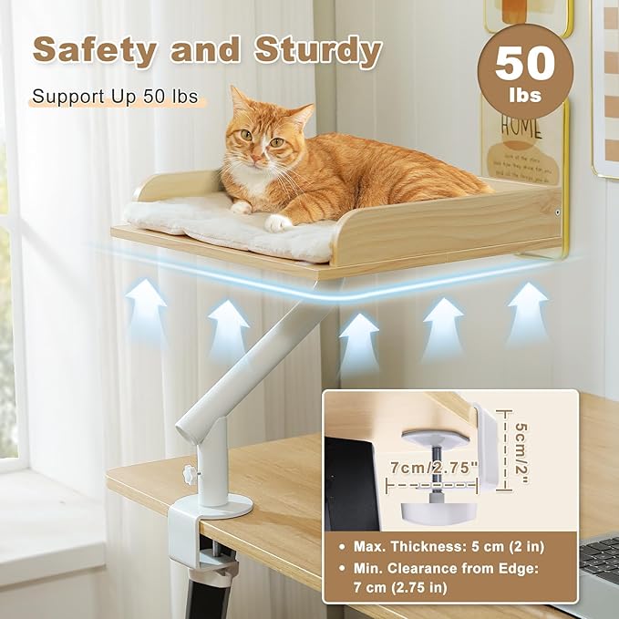 PAWZ Road Cat Desk Bed, Wooden Cat Bed - Image 6