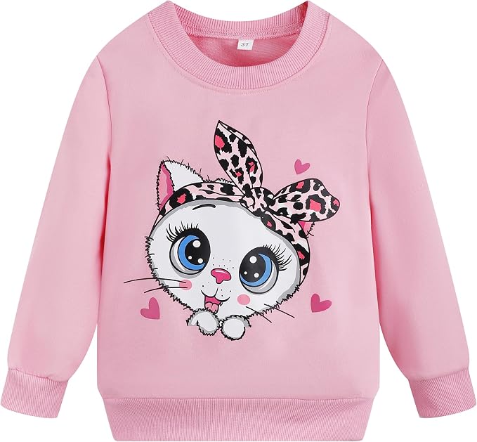 Little Girls Unicorn Outfits 2 Piece Kids Ruffle Sleeve Sweatshirt + Leggings - Image 6