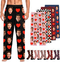 Custom Couple Pajama Pants Sock by FUNAO