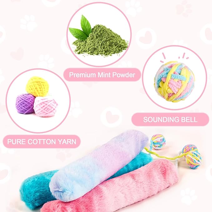 Cat Kicker Toy Large 3pcs, Catnip Toys - Image 6