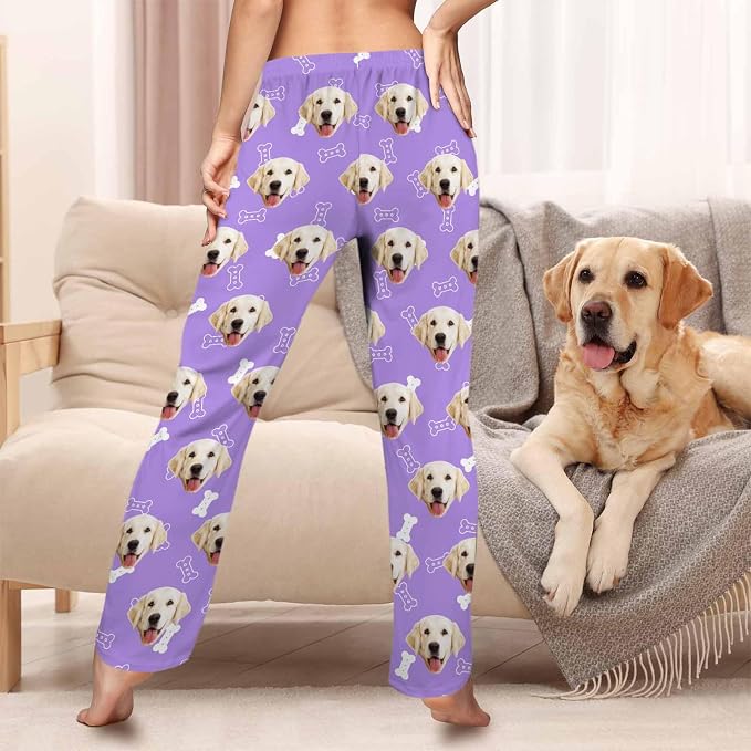 Custom Pajama Pants Women Personalized Face Pajamas Bottom Couple Pajama Pants - Image 2