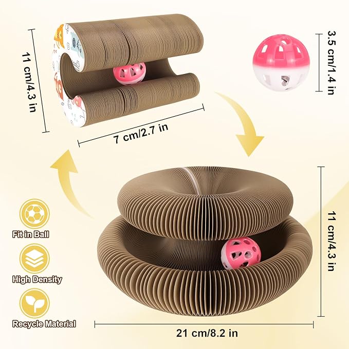 Kitty Curls Cat Toy, Magic Organ Cat Scratching Board - Image 2